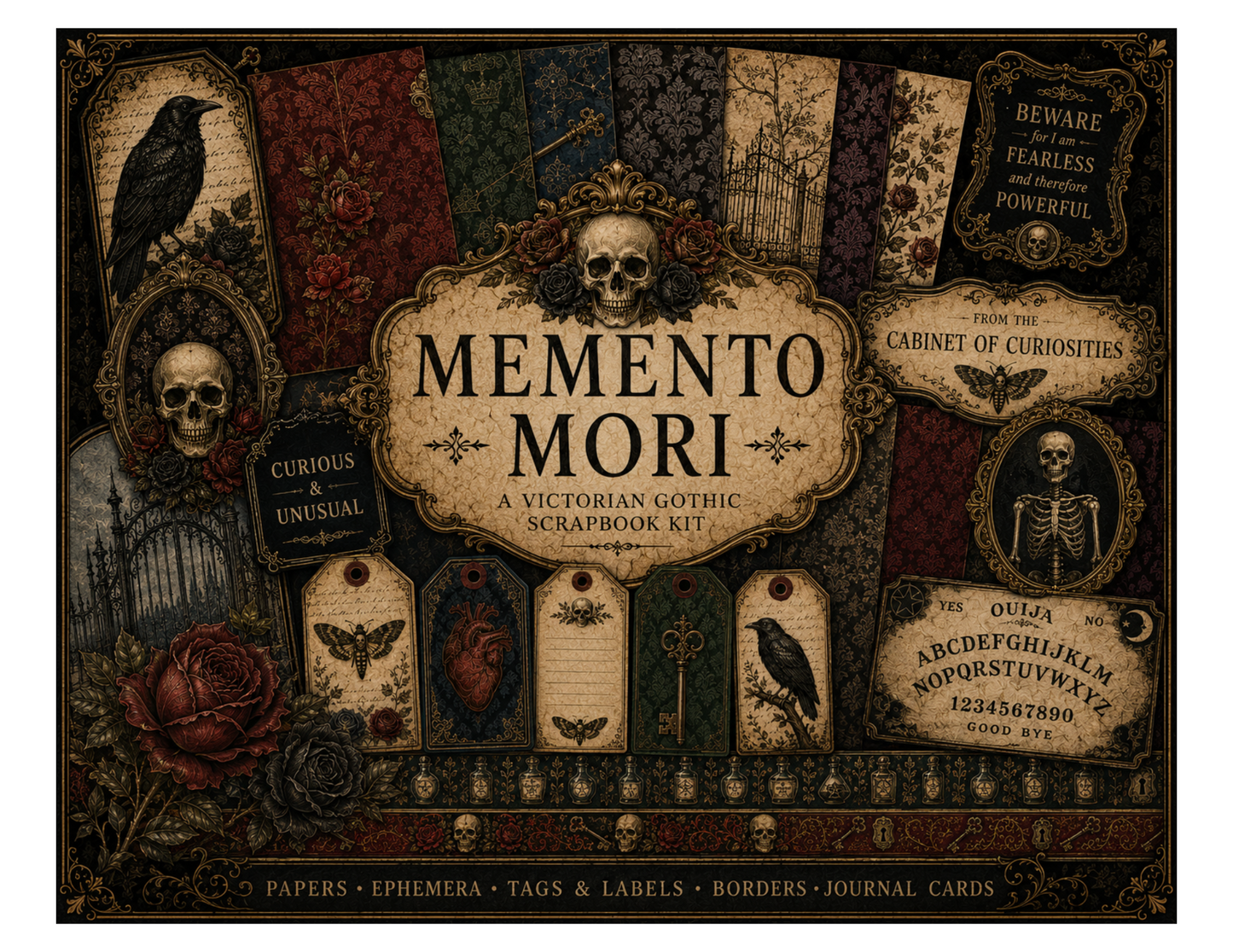 Memento Mori Themed Paper Pack