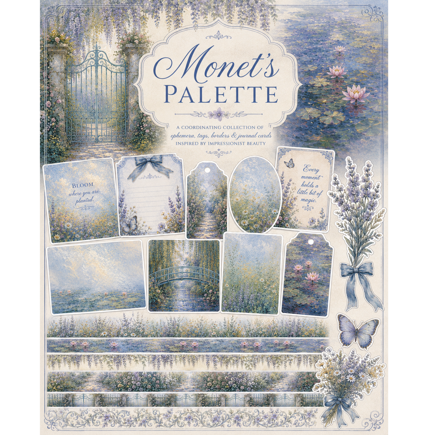 Monet's Palette Themed Paper Pack