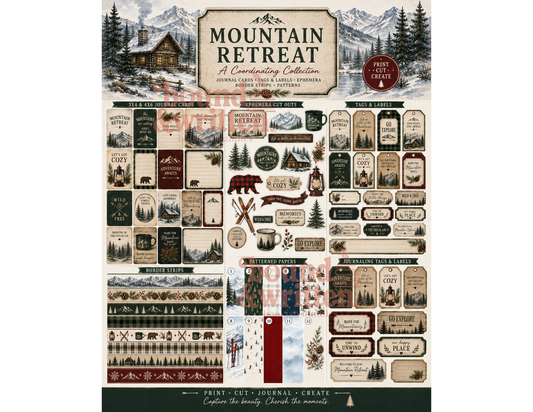 Mountain Retreat Themed Paper Pack