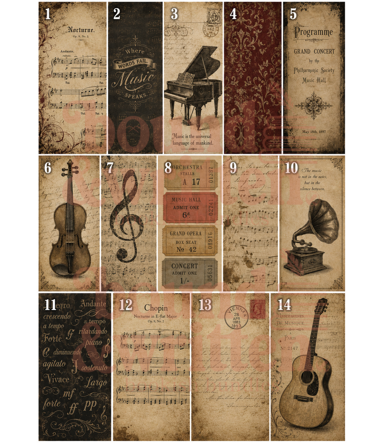 Melodies and Memories Themed Paper Pack
