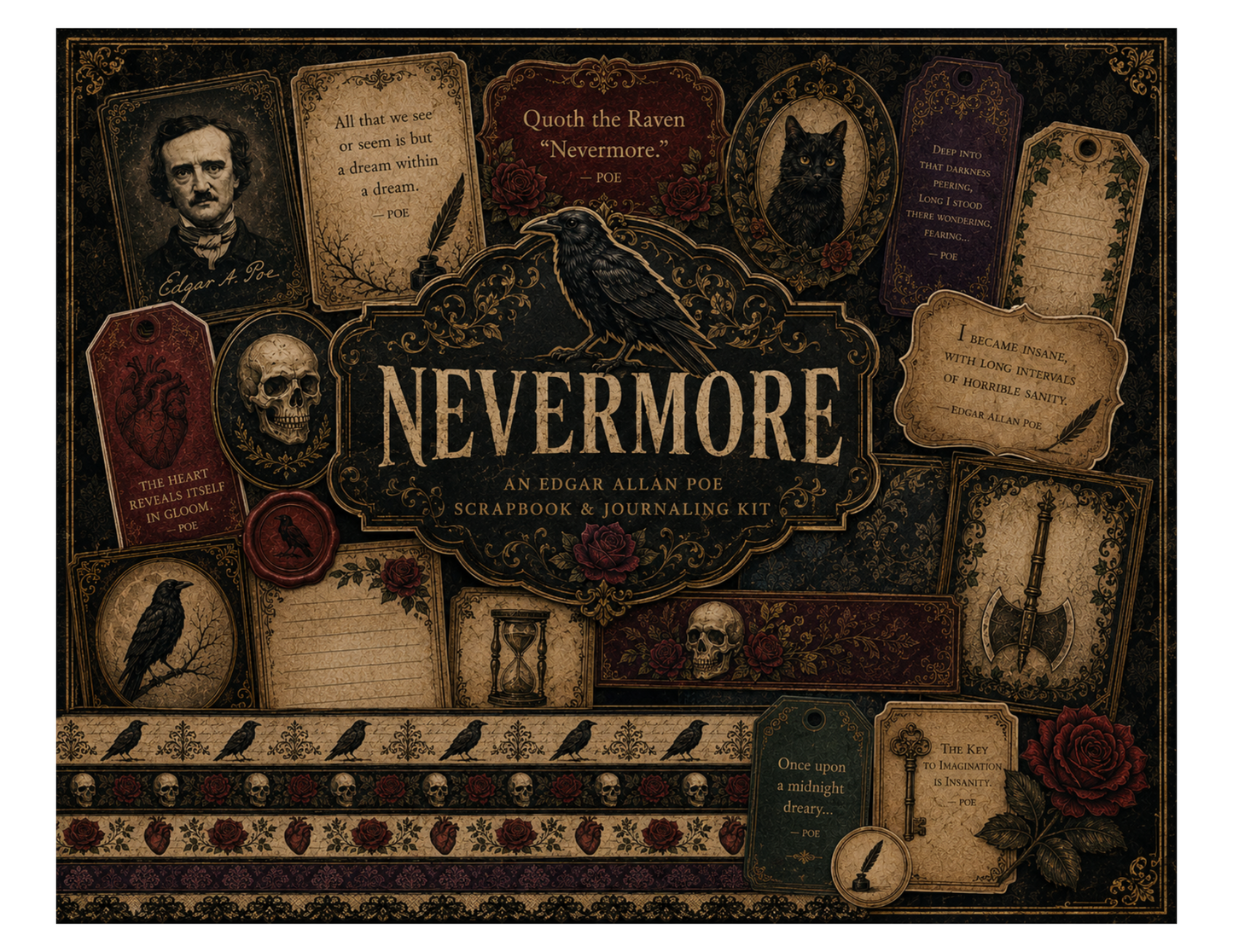 Nevermore Themed Paper Pack