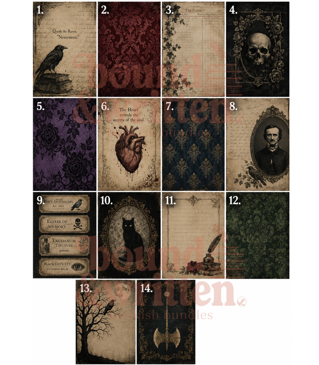 Nevermore Themed Paper Pack