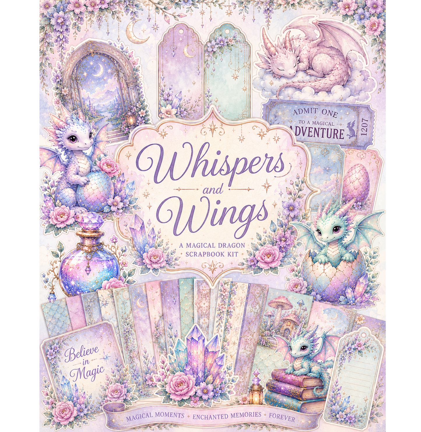 Whispers and Wings Themed Paper Pack