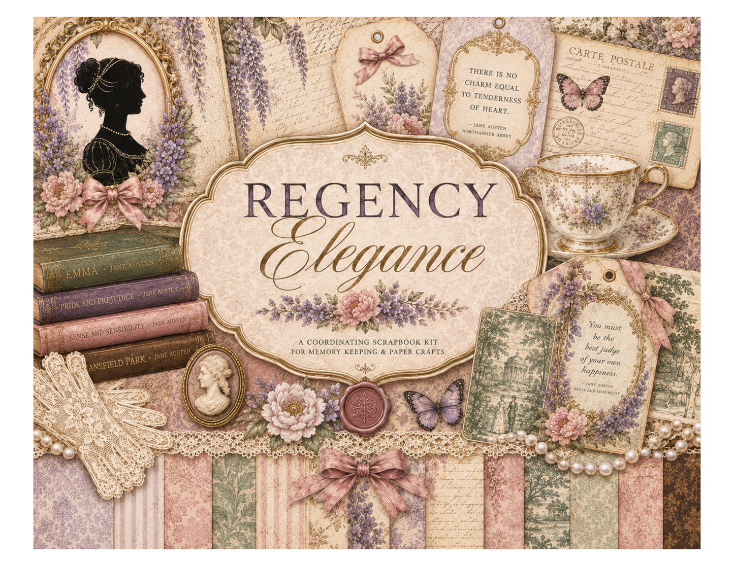 Regency Elegance Themed Paper Pack