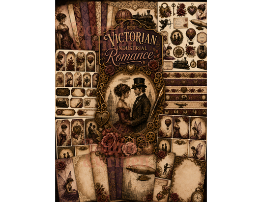 Victorian Industrial Romance Themed Paper Pack