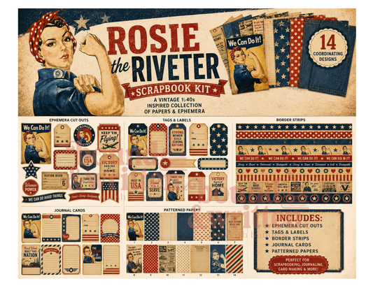 Rosie the Riveter Themed Paper Pack