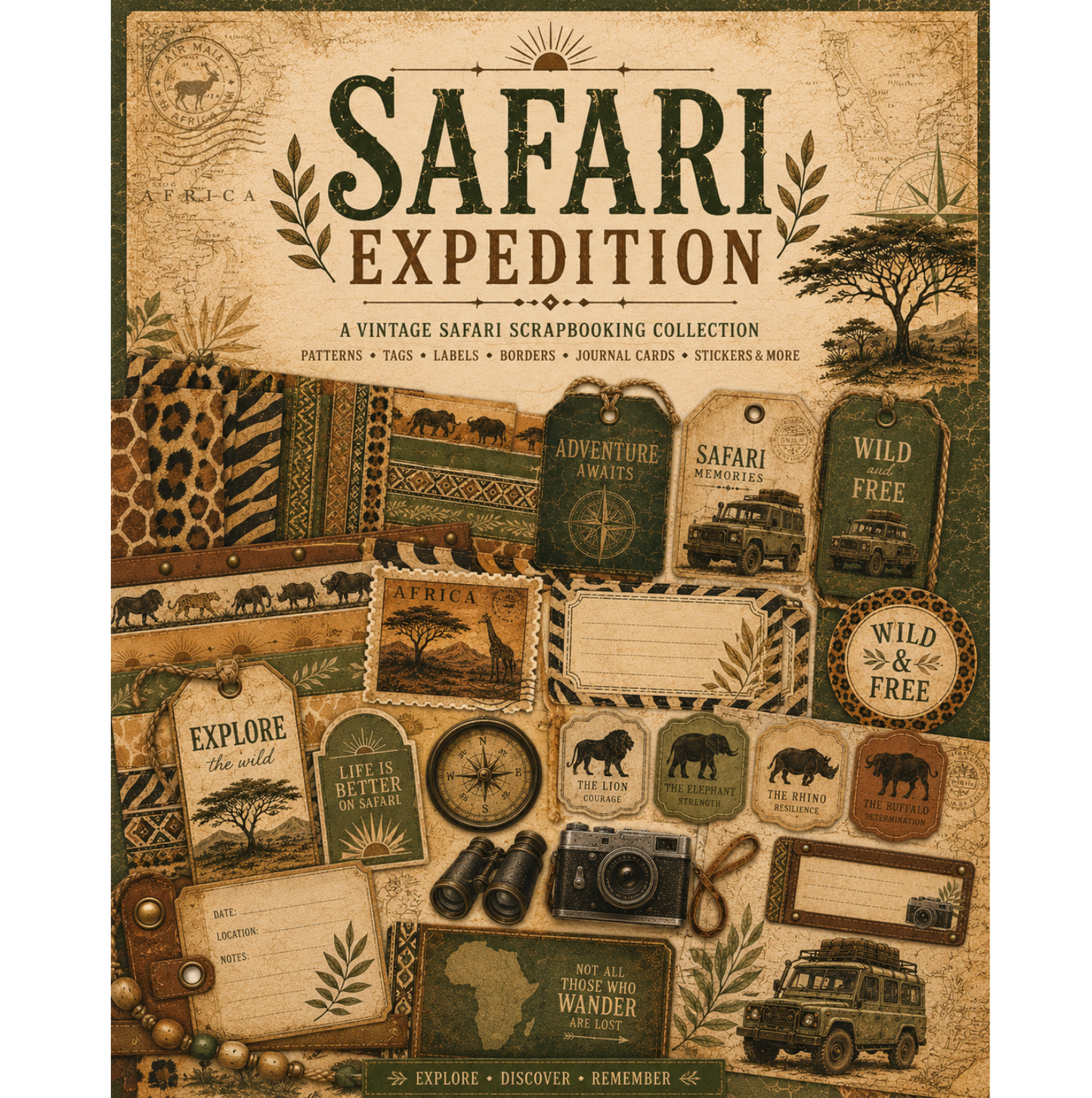 Traveler Themed Paper Collection