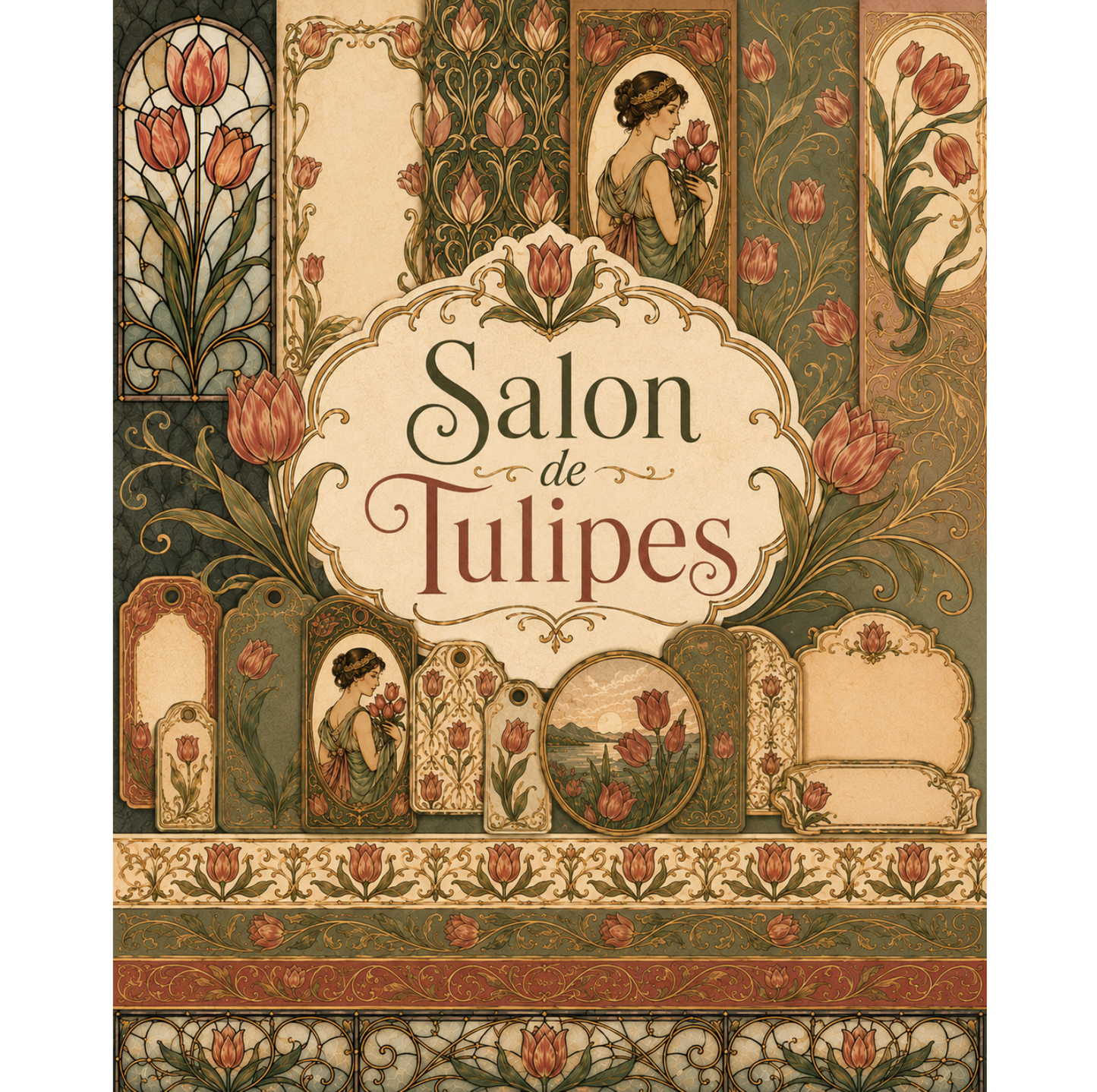 Salon de Tulipes Themed Paper Pack
