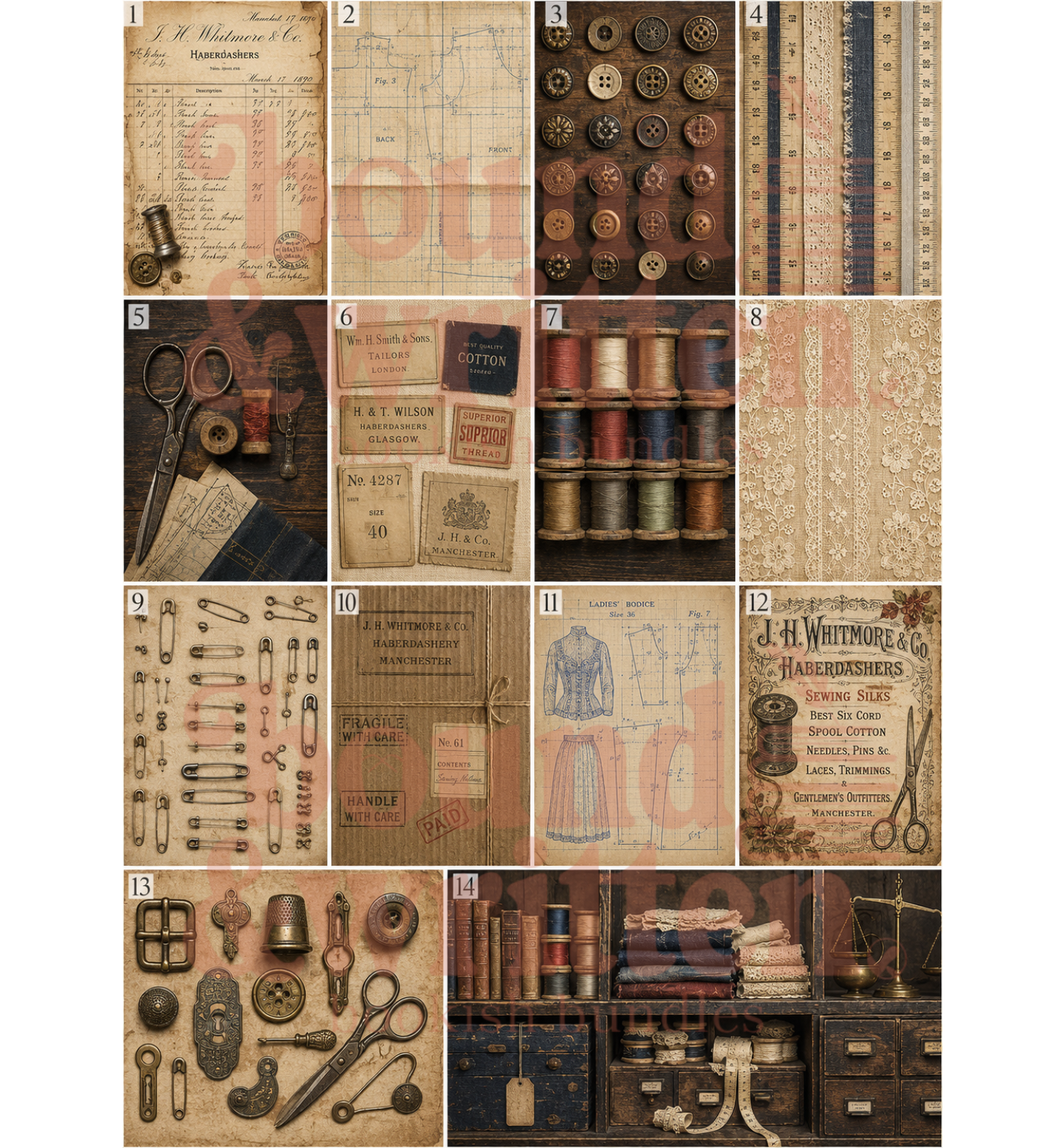 The Dressmaker's Drawer Themed Paper Pack