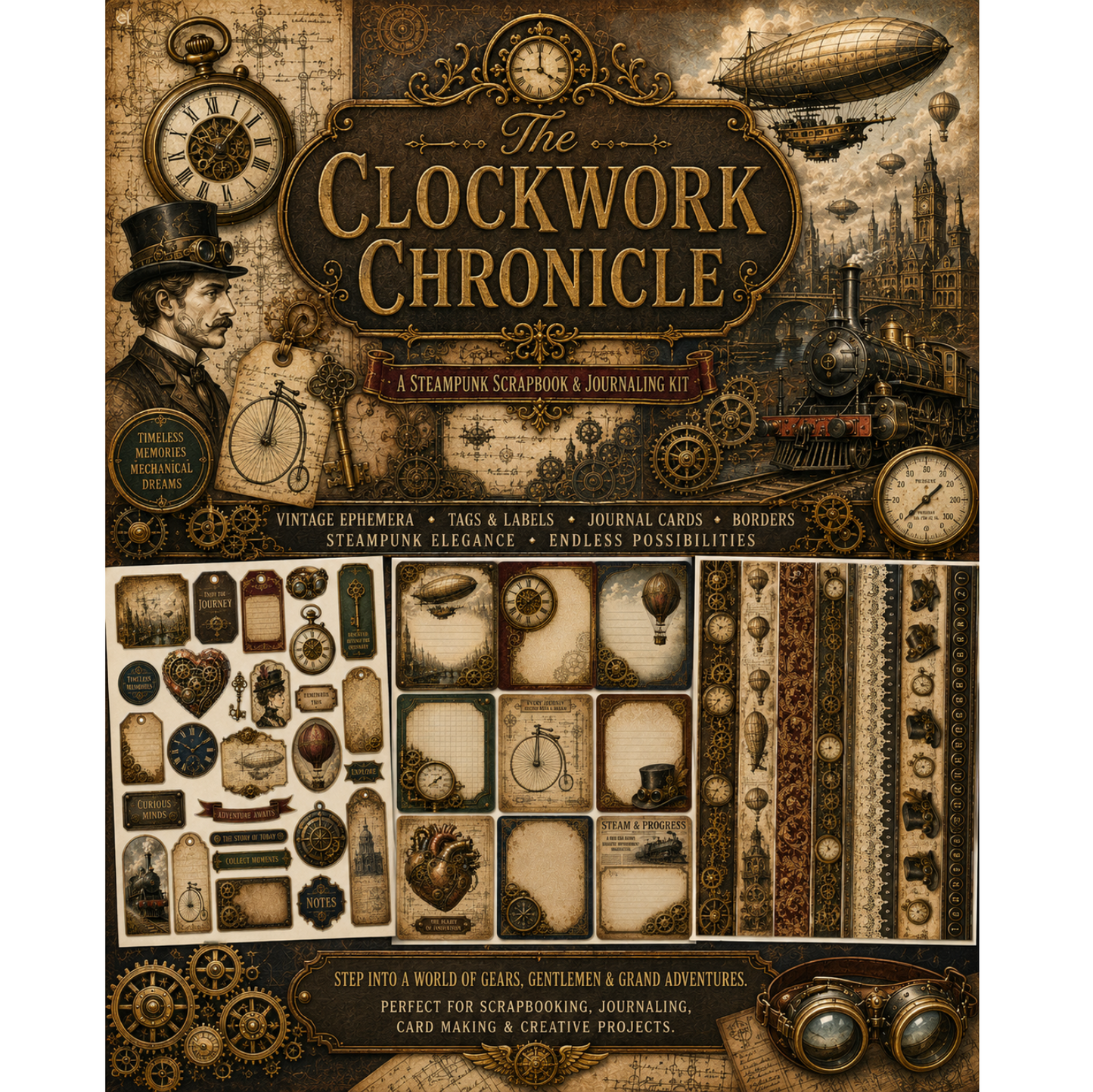 The Clockwork Chronicle Themed Paper Pack