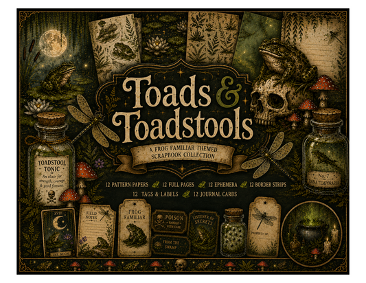Toads & Toadstools Themed Paper Pack
