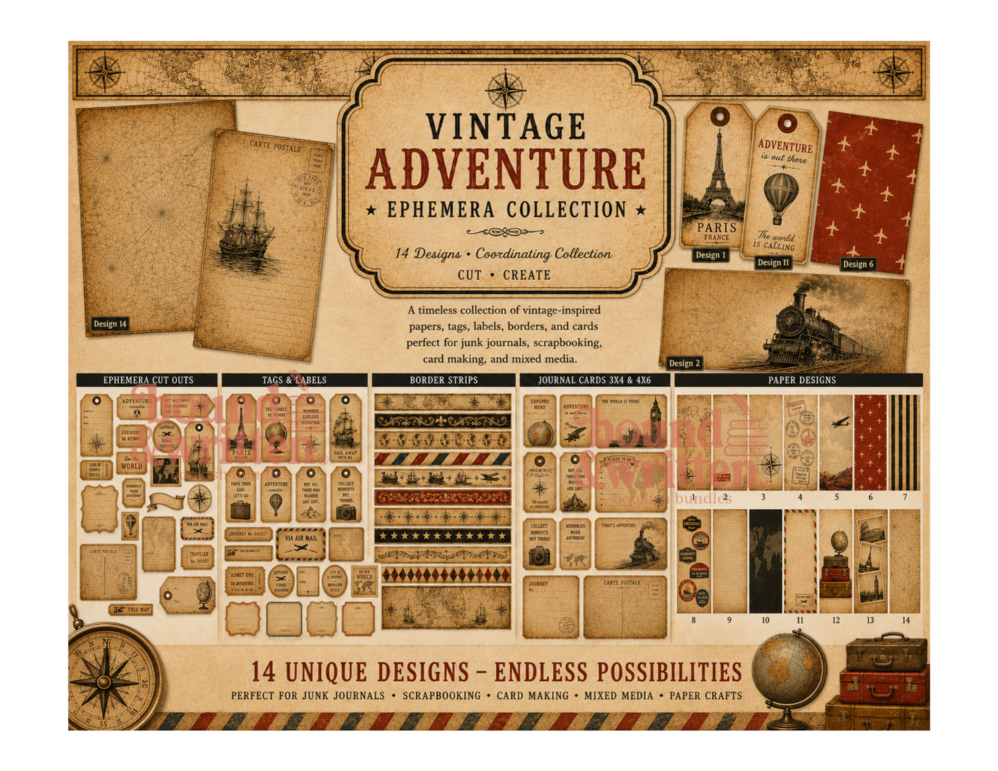 Traveler Themed Paper Collection