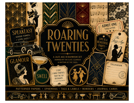 Roaring Twenties Themed Paper Pack