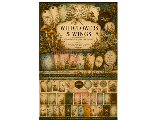 Wildflowers and Wings Themed Paper Pack