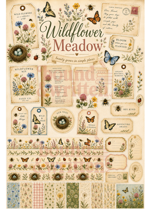 Wildflower Meadow Themed Paper Pack