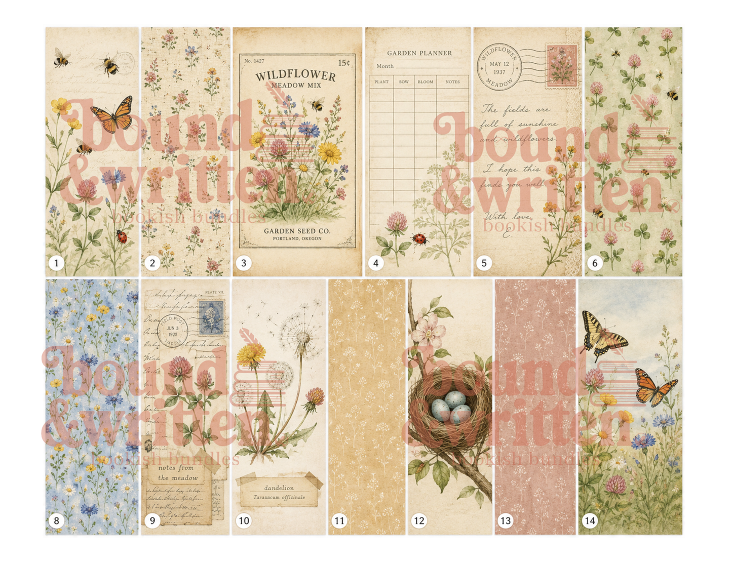 Wildflower Meadow Themed Paper Pack