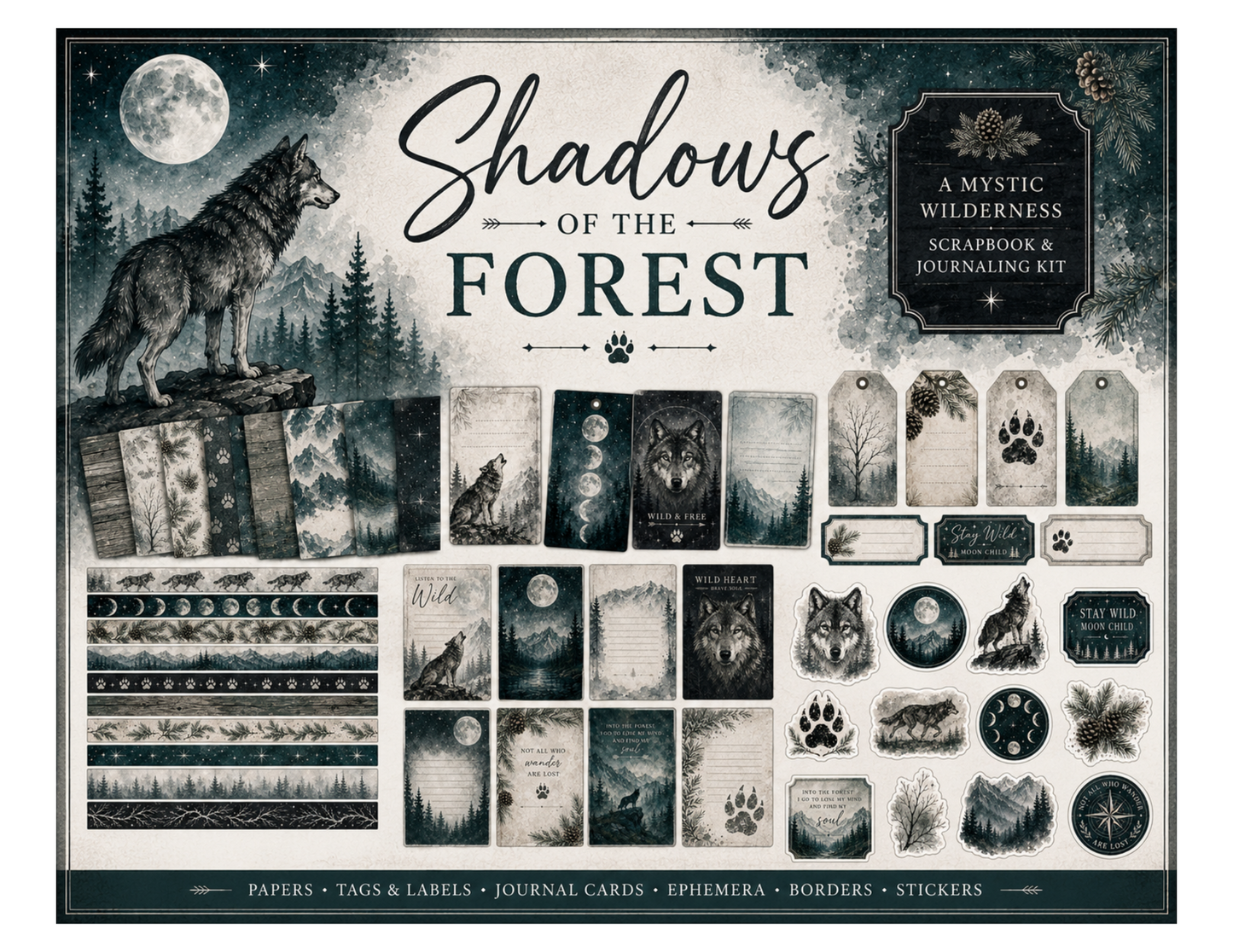 Shadows of the Forest Themed Paper Pack